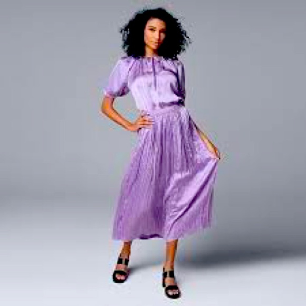 Lavender XS simply Vera wang pleated skirt